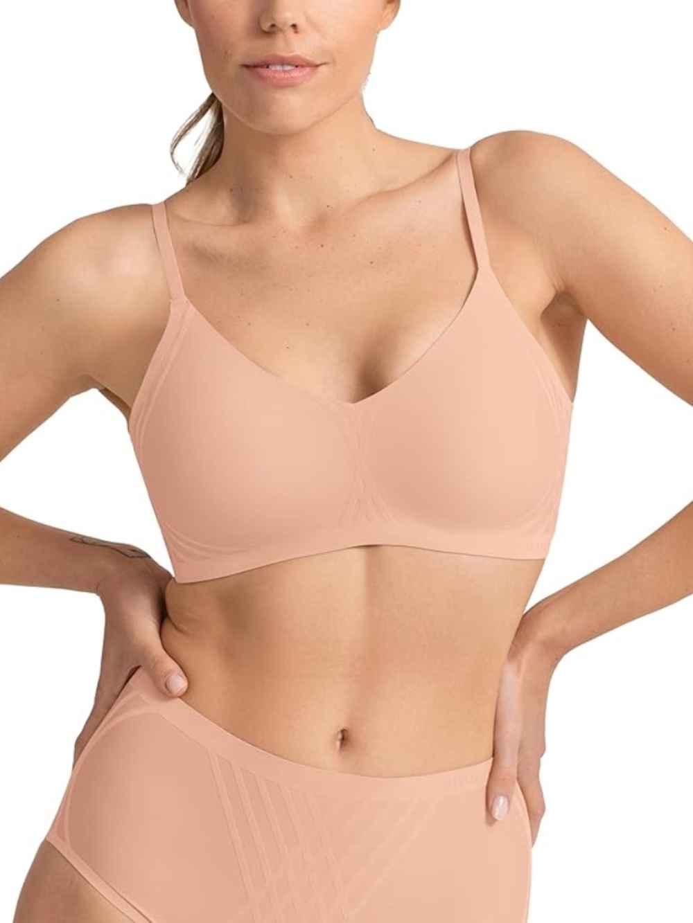 Honeylove Silhouette Wireless Bra in Soft Pink Size Medium